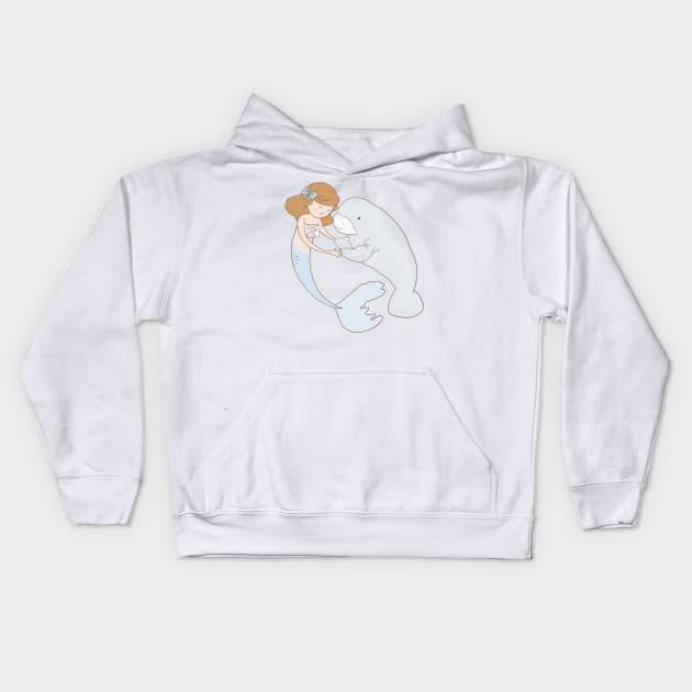 Mermaid Dance Kids Hoodie by littlemoondance